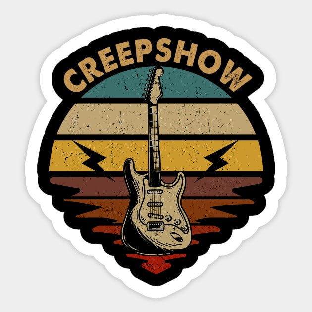 Vintage Guitar Beautiful Name Creepshow Personalized Sticker by BoazBerendse insect